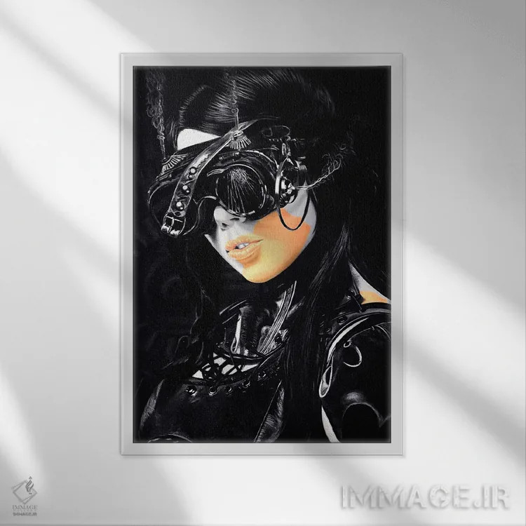 تابلو دختر استیمپانک II (سبک فانتزی) اثر جی.بلو استودیو (استودیو هنری) - نمای قابدار سفید