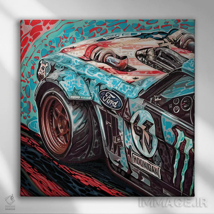 تابلو ماشین دریفت هونیکورن V اثر جی.بلو استودیو (استودیو هنری) - نمای روبهرو روی دیوار