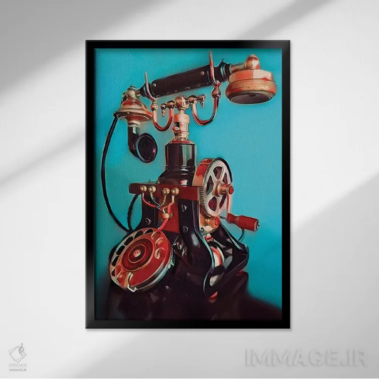 تابلو تماسی از گذشته اثر جی.بلو استودیو (استودیو هنری) - نمای قابدار مشکی