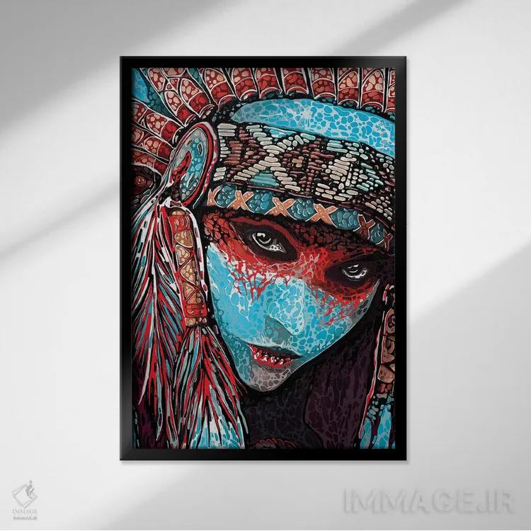 تابلو بومی اثر جی.بلو استودیو (استودیو هنری) - نمای قابدار مشکی