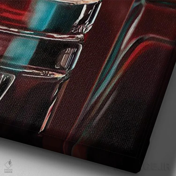 تابلو یک روز دیگر اثر جی.بلو استودیو (استودیو هنری) - نمای نزدیک بافت بوم