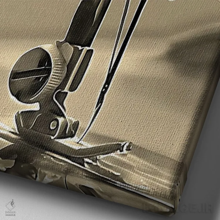 تابلو ماشین XVI اثر جی.بلو استودیو (استودیو هنری) - نمای نزدیک بافت بوم