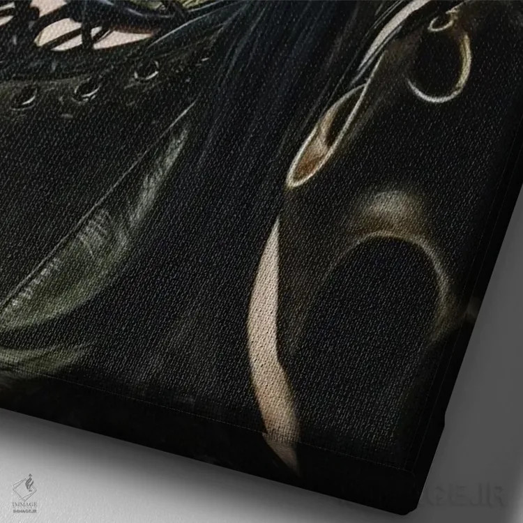 تابلو دختر استیمپانک I (سبک فانتزی) اثر جی.بلو استودیو (استودیو هنری) - نمای نزدیک بافت بوم