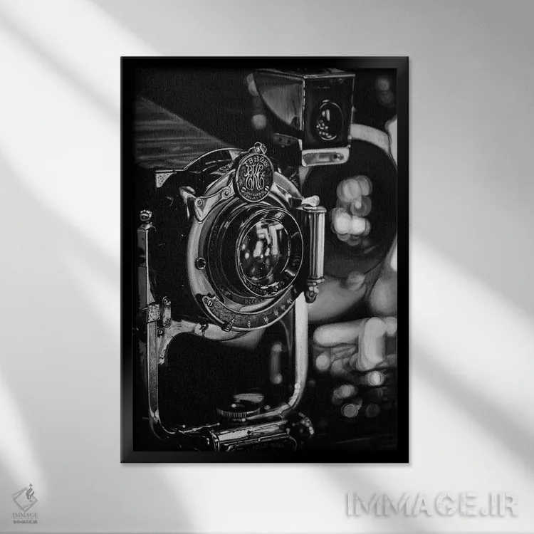 تابلو زوم (سیاه و سفید) اثر جی.بلو استودیو (استودیو هنری) - نمای قابدار مشکی