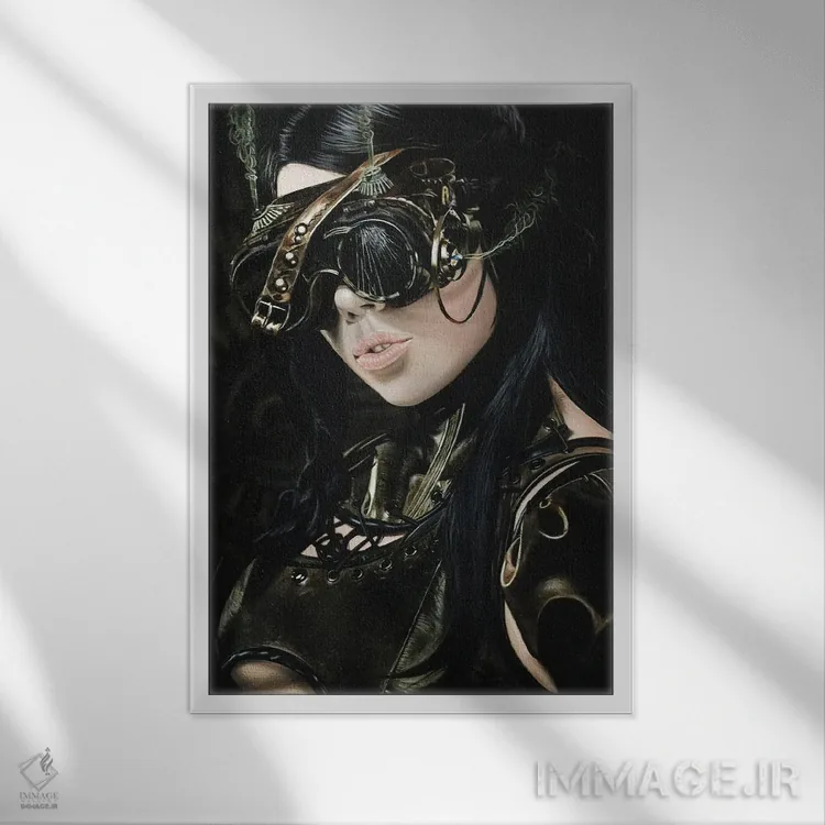 تابلو دختر استیمپانک I (سبک فانتزی) اثر جی.بلو استودیو (استودیو هنری) - نمای قابدار سفید