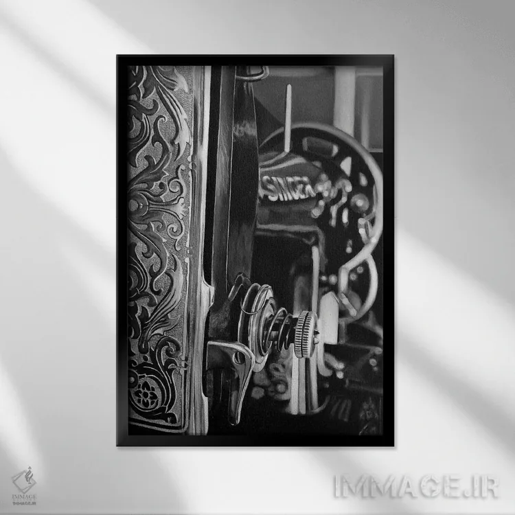 تابلو ماشین شمارهٔ نه اثر جی.بلو استودیو (استودیو هنری) - نمای قابدار مشکی