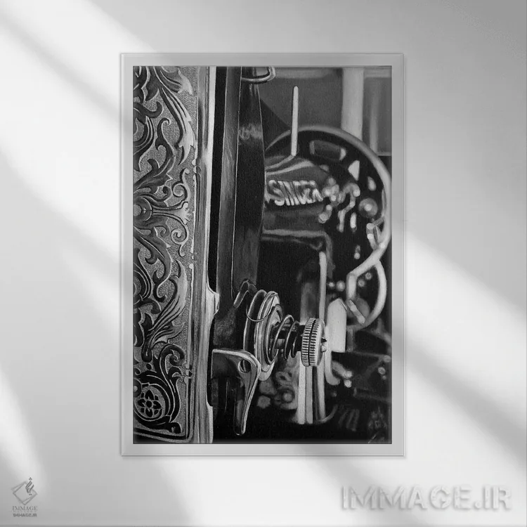 تابلو ماشین شمارهٔ نه اثر جی.بلو استودیو (استودیو هنری) - نمای قابدار سفید