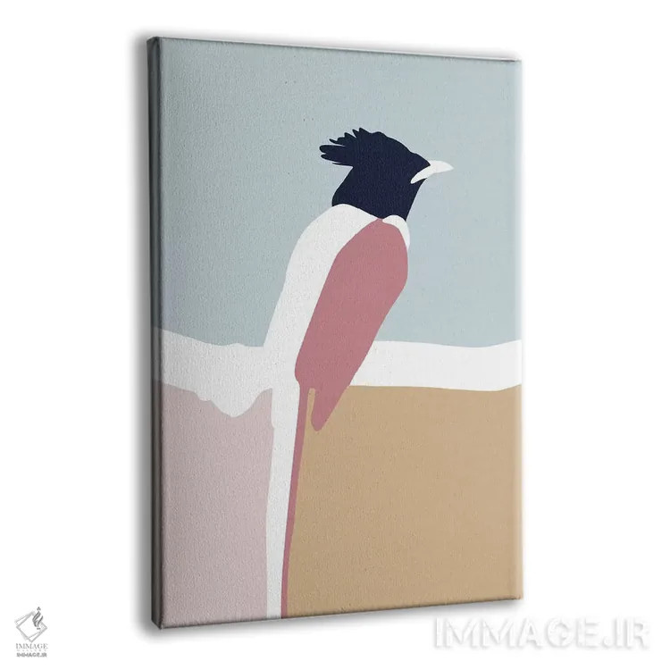 تابلو پرنده (فرم مستطیل) اثر بلک پرینتس - نمای پرسپکتیو محصول