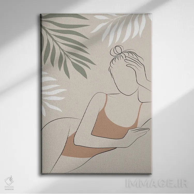 تابلو روزهای تابستان گرمسیری اثر بلک پرینتس - نمای روبهرو روی دیوار