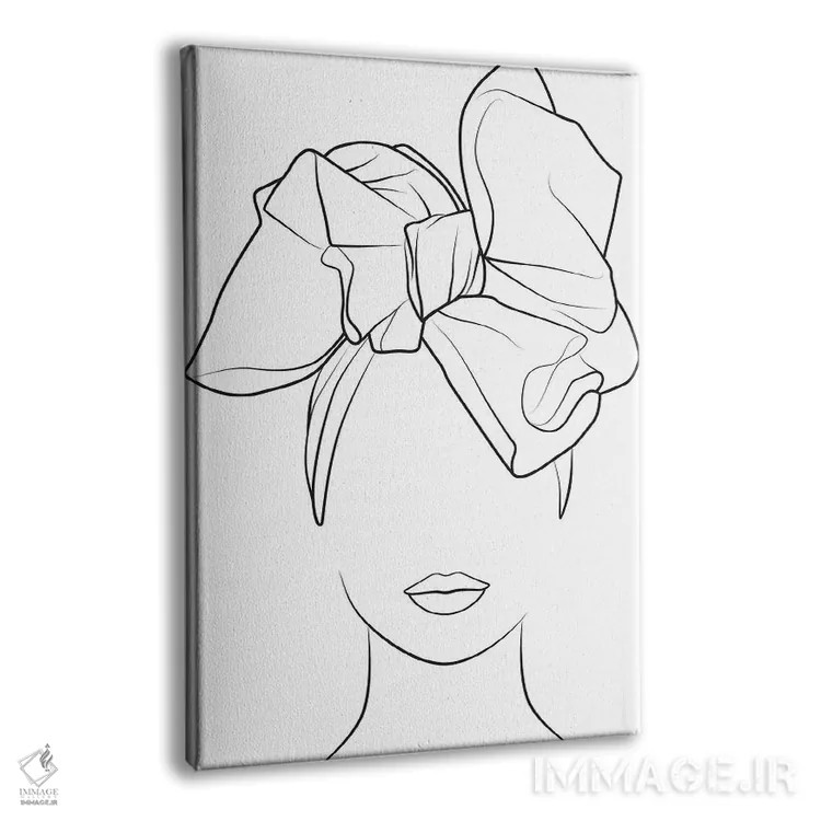 تابلو زن آفریقایی با سربند اثر بلک پرینتس - نمای پرسپکتیو محصول