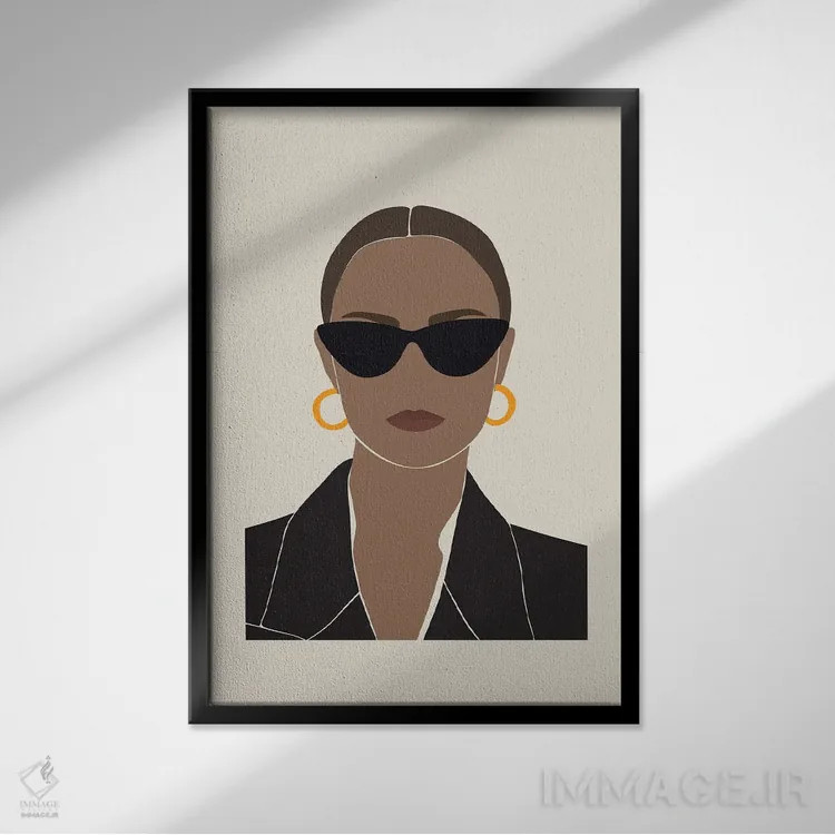 تابلو قدرت زنانه اثر بلک پرینتس - نمای قابدار مشکی