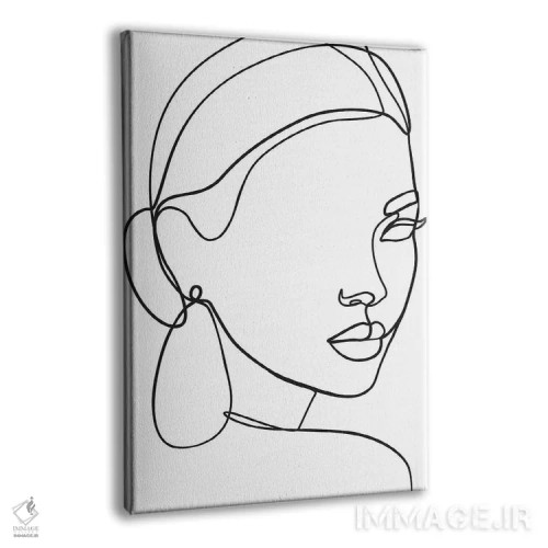 تابلو بانویی با گوشواره اثر بلک پرینتس - نمای پرسپکتیو محصول