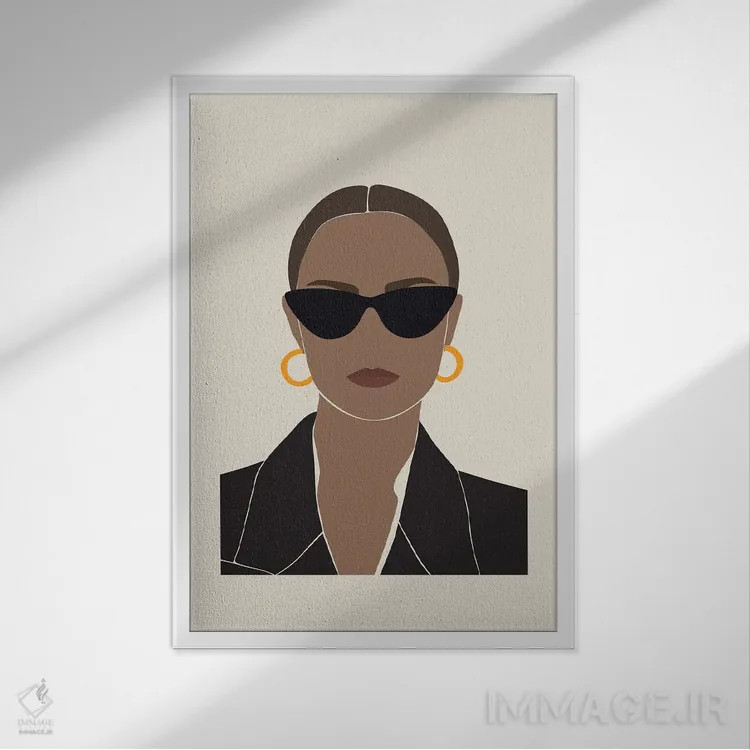 تابلو قدرت زنانه اثر بلک پرینتس - نمای قابدار سفید