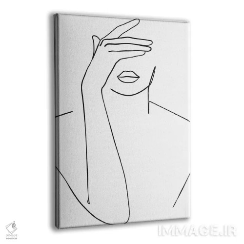 تابلو بانویی که صورتش را پنهان کرده اثر بلک پرینتس - نمای پرسپکتیو محصول