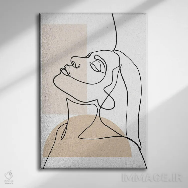 تابلو خطوط و اشکال اثر بلک پرینتس - نمای روبهرو روی دیوار