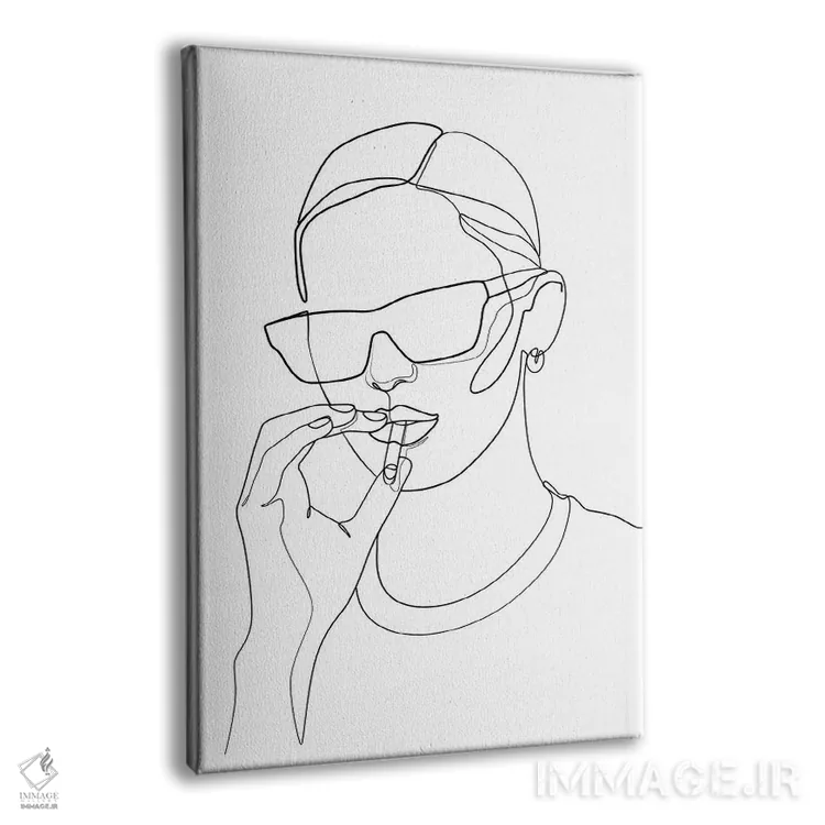 تابلو هنر خطی عادات بد اثر بلک پرینتس - نمای پرسپکتیو محصول