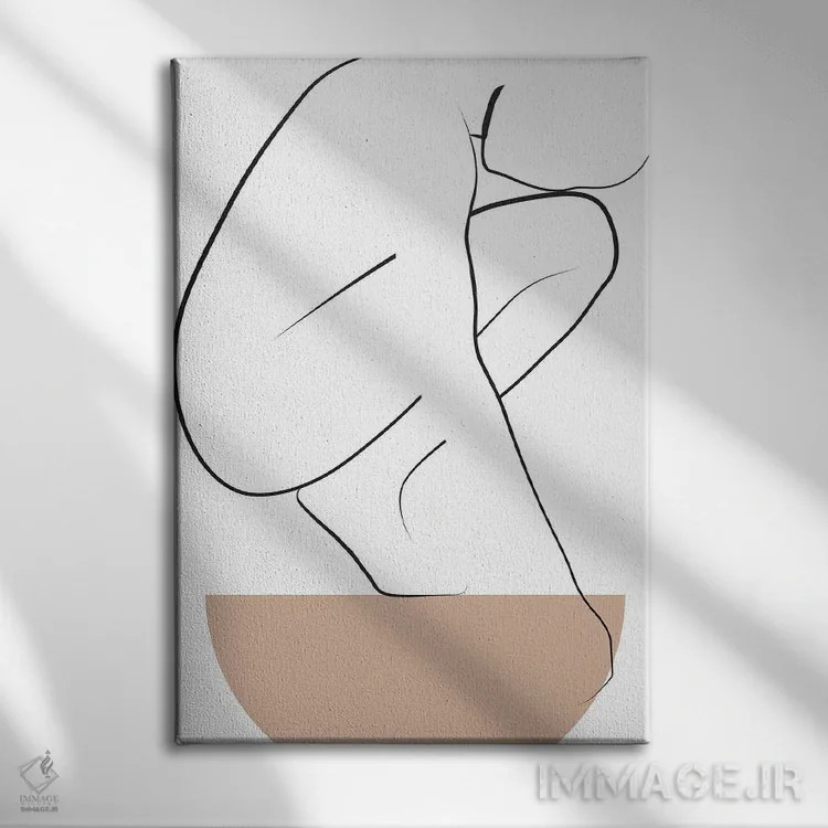 تابلو تعادل اثر بلک پرینتس - نمای روبهرو روی دیوار
