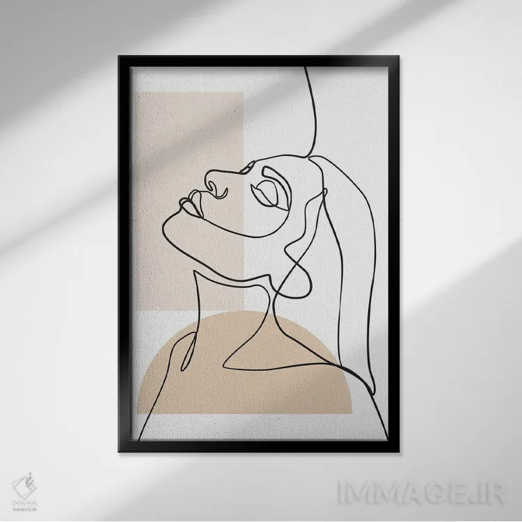 تابلو خطوط و اشکال اثر بلک پرینتس - نمای قابدار مشکی