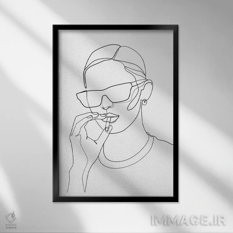 تابلو هنر خطی عادات بد اثر بلک پرینتس - نمای قابدار مشکی