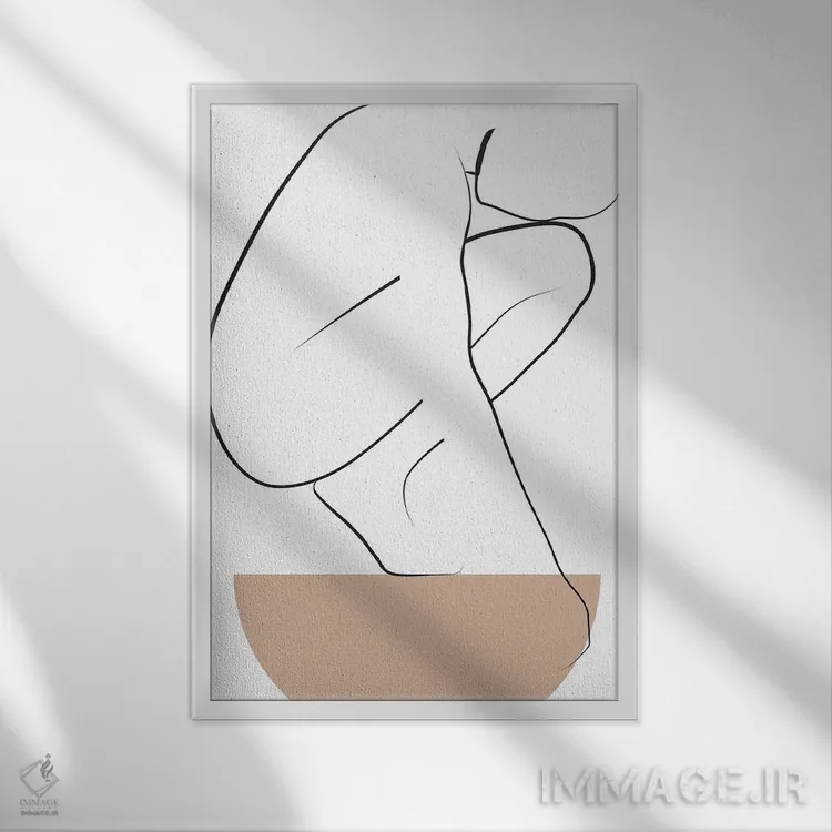 تابلو تعادل اثر بلک پرینتس - نمای قابدار سفید