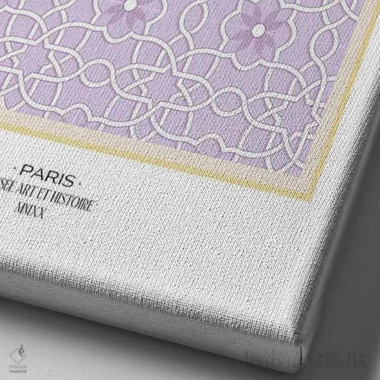 تابلو هنر سفال تونس اثر بلک پرینتس - نمای نزدیک بافت بوم