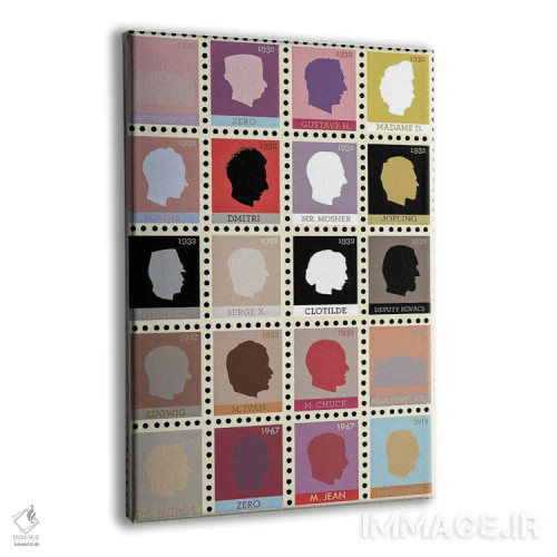 تابلو هتل گرند بوداپست (به سبک تمبر) اثر جردن بولتون - نمای پرسپکتیو محصول