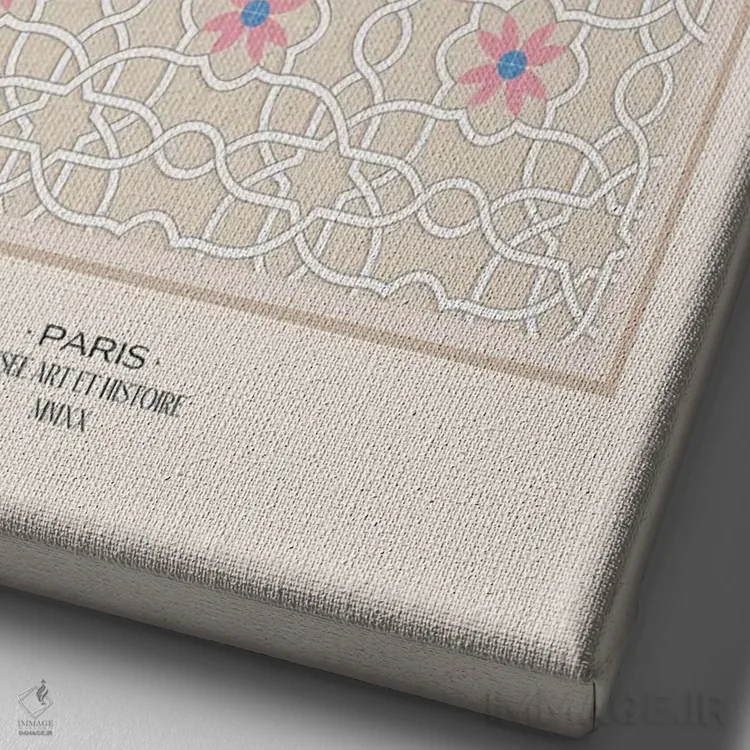 تابلو هنر سفال تونس ۲ اثر بلک پرینتس - نمای نزدیک بافت بوم