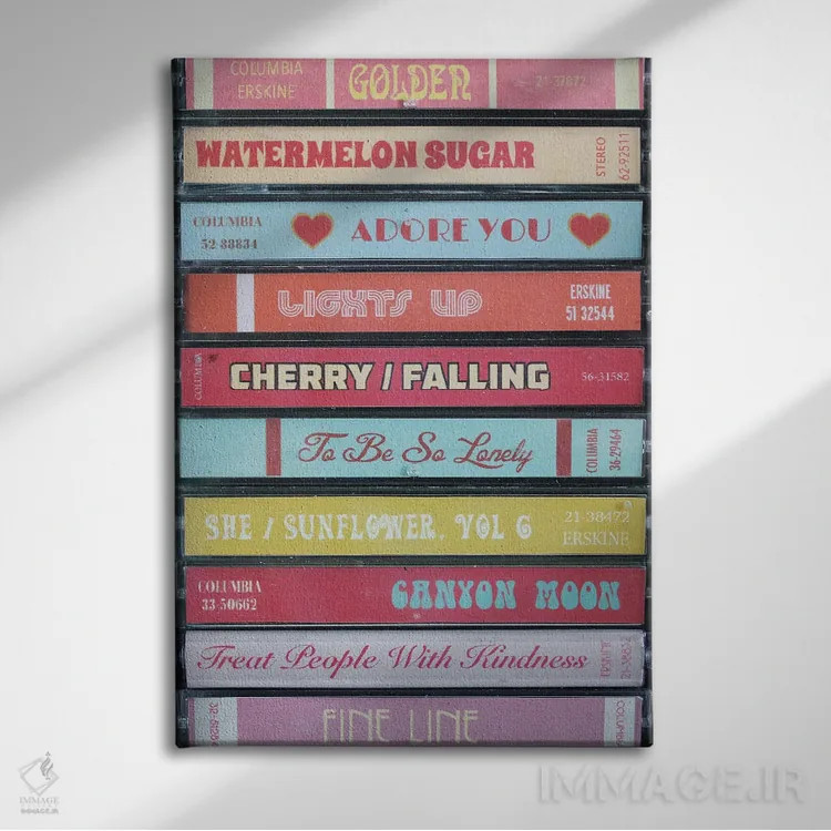 تابلو هری استایلز اثر جردن بولتون - نمای روبهرو روی دیوار