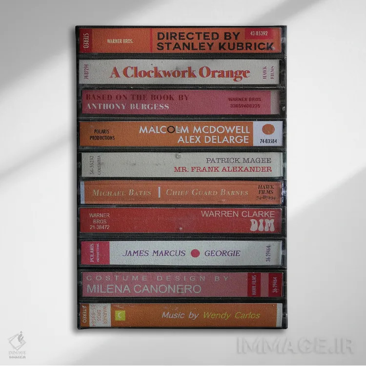 تابلو پرتقال کوکی (به سبک کاست) اثر جردن بولتون - نمای روبهرو روی دیوار