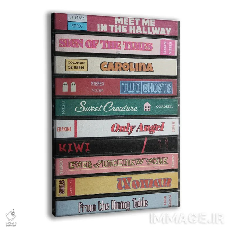 تابلو آلبوم اول هری استایلز (به سبک کاست) اثر جردن بولتون - نمای پرسپکتیو محصول