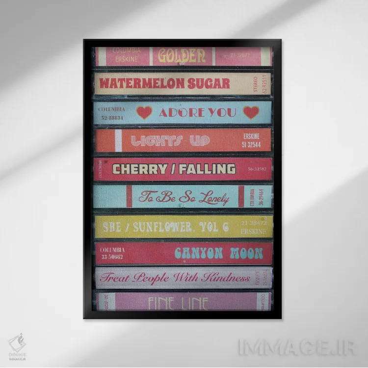 تابلو هری استایلز اثر جردن بولتون - نمای قابدار مشکی