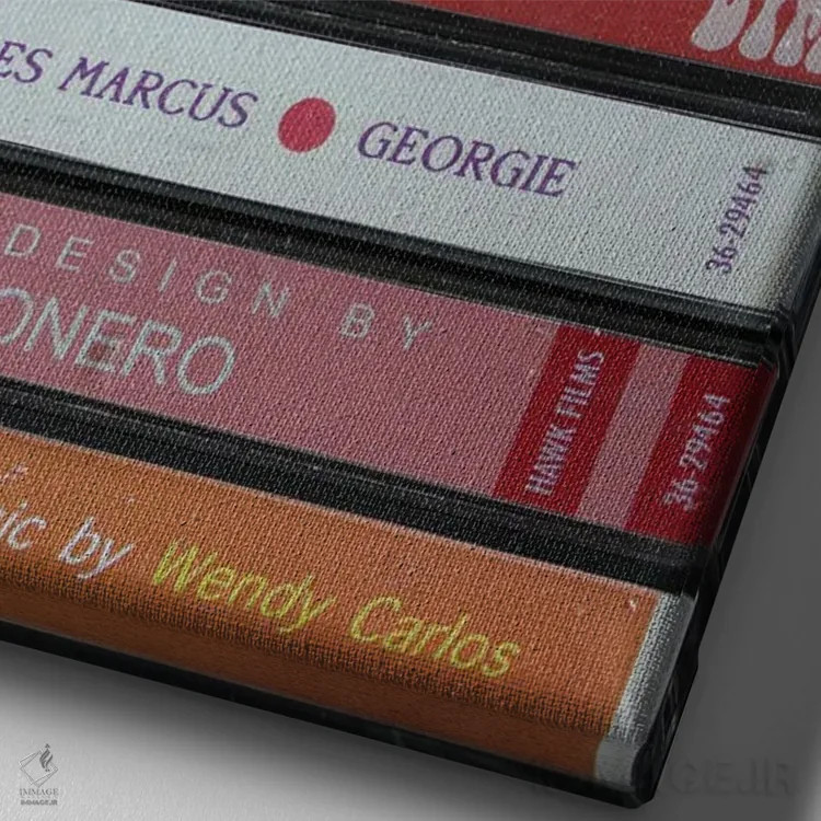 تابلو پرتقال کوکی (به سبک کاست) اثر جردن بولتون - نمای نزدیک بافت بوم