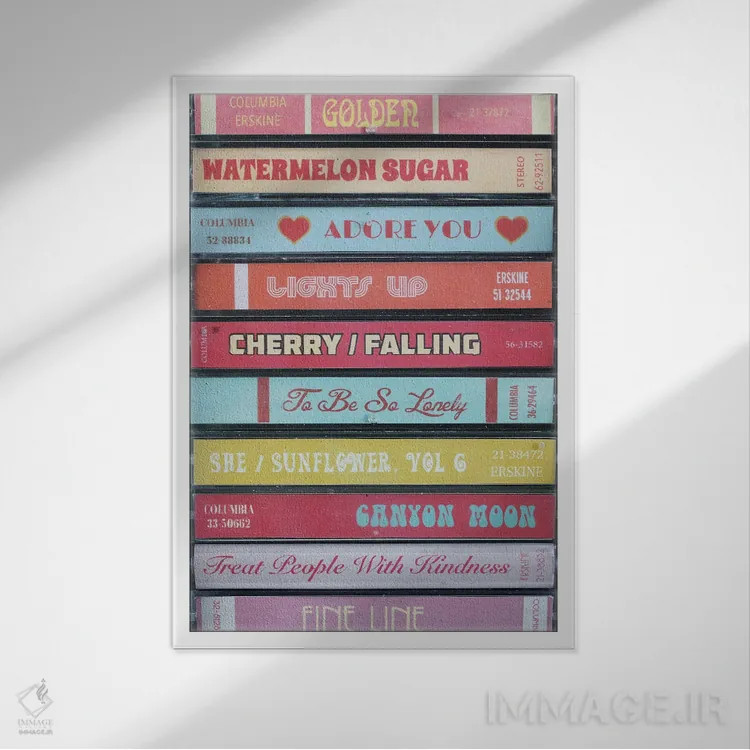 تابلو هری استایلز اثر جردن بولتون - نمای قابدار سفید