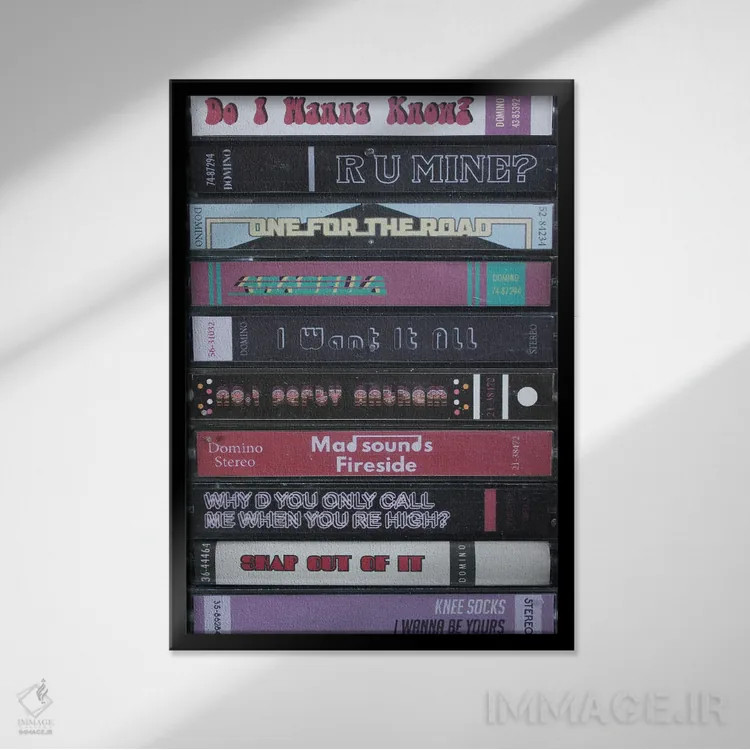 تابلو آرکتیک مانکیز (گروه موسیقی) اثر جردن بولتون - نمای قابدار مشکی