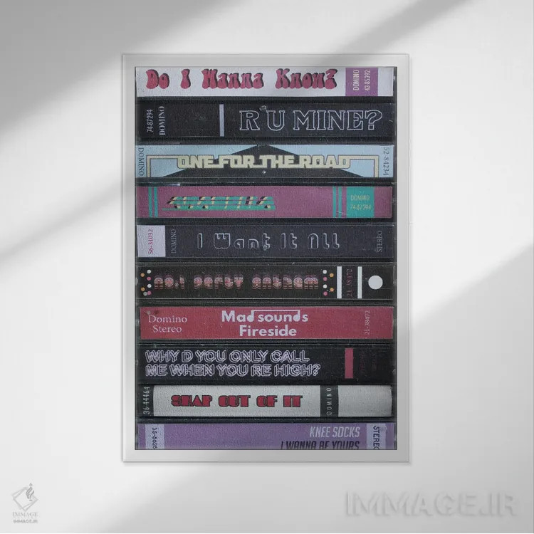 تابلو آرکتیک مانکیز (گروه موسیقی) اثر جردن بولتون - نمای قابدار سفید