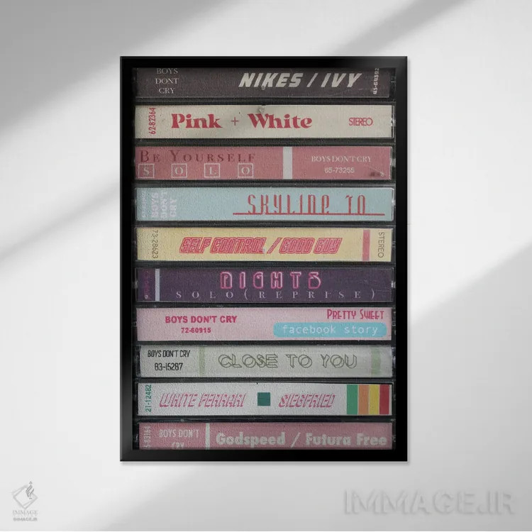 تابلو فرنک اوشن اثر جردن بولتون - نمای قابدار مشکی