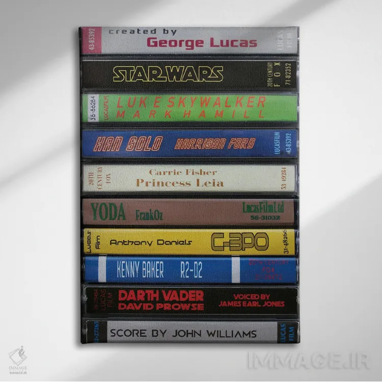 تابلو جنگ ستارگان (کاست ۱ و ۲) اثر جردن بولتون - نمای روبهرو روی دیوار