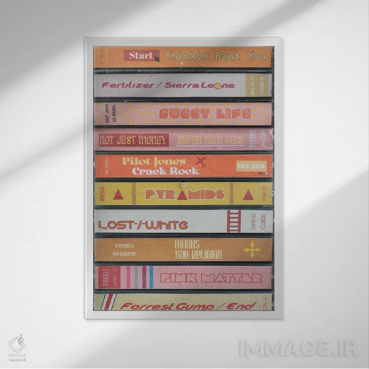 تابلو فرنک اوشن اثر جردن بولتون - نمای قابدار سفید