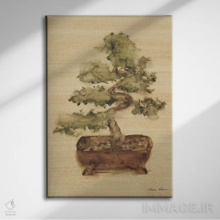 تابلو بونسای ۱ اثر چری بلوم - نمای روبهرو روی دیوار