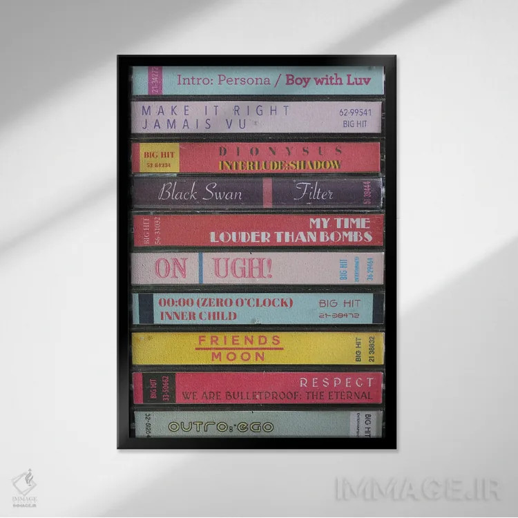 تابلو بیتیاس (گروه موسیقی کرهای) اثر جردن بولتون - نمای قابدار مشکی