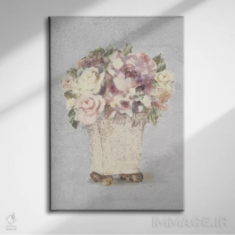 تابلو گل رز نشیمنگاه ۲ (مریمگلی) اثر چری بلوم - نمای روبهرو روی دیوار
