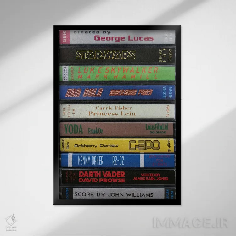 تابلو جنگ ستارگان (کاست ۱ و ۲) اثر جردن بولتون - نمای قابدار مشکی