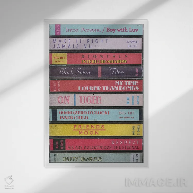 تابلو بیتیاس (گروه موسیقی کرهای) اثر جردن بولتون - نمای قابدار سفید