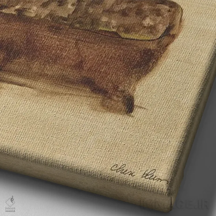 تابلو بونسای ۱ اثر چری بلوم - نمای نزدیک بافت بوم