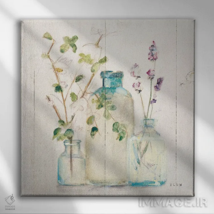 تابلو شکوفهها ۵ (روشن) اثر چری بلوم - نمای روبهرو روی دیوار