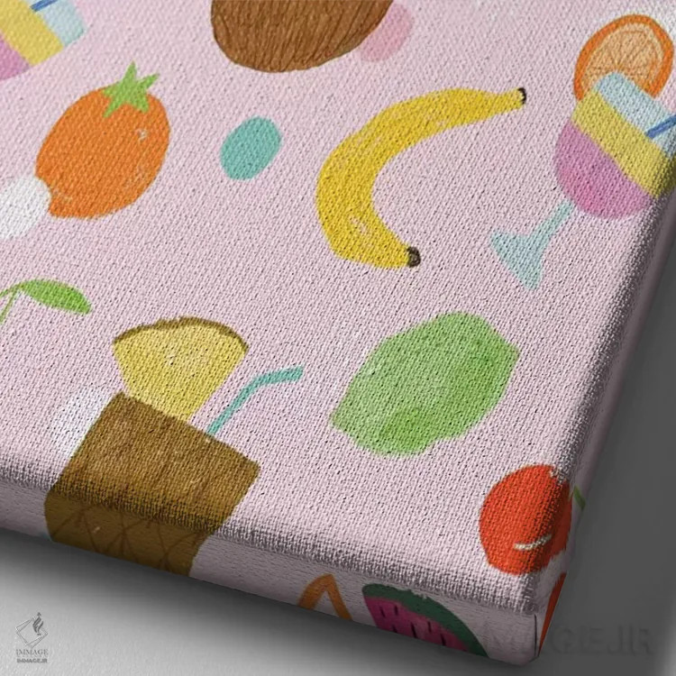 تابلو عشق تابستانی روزمره ۱ اثر لیزا بارلو - نمای نزدیک بافت بوم