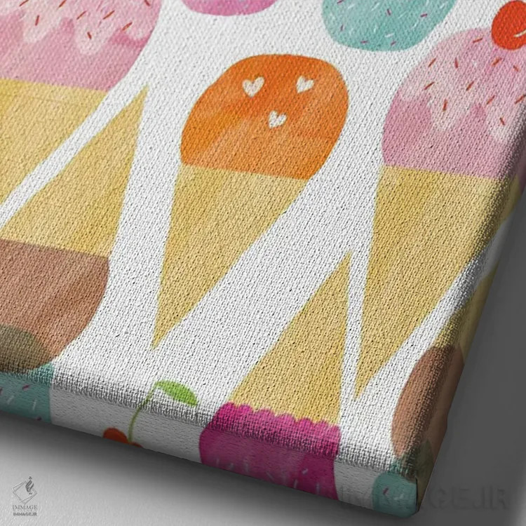 تابلو عشق تابستانی روزمره ۲ اثر لیزا بارلو - نمای نزدیک بافت بوم