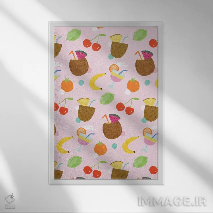 تابلو عشق تابستانی روزمره ۱ اثر لیزا بارلو - نمای قابدار سفید