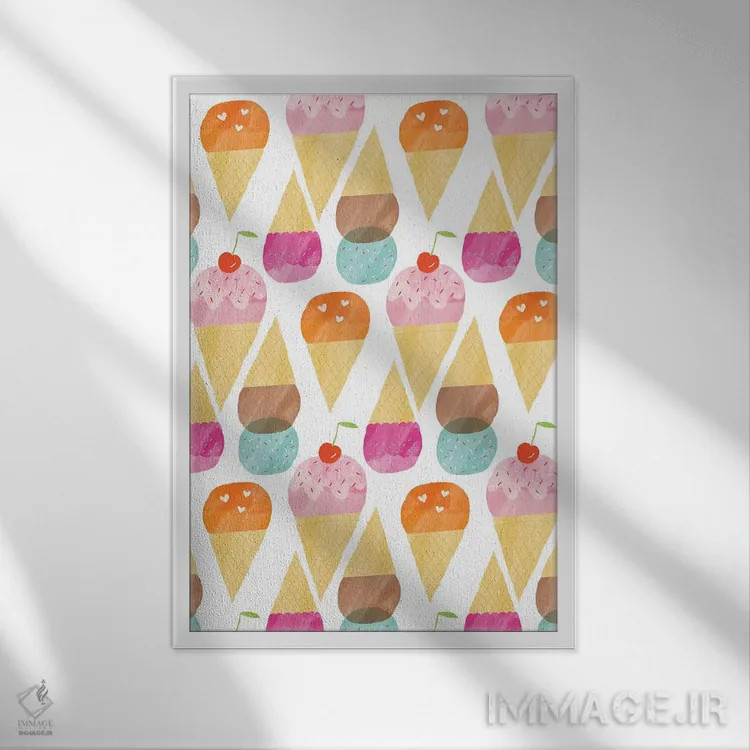 تابلو عشق تابستانی روزمره ۲ اثر لیزا بارلو - نمای قابدار سفید