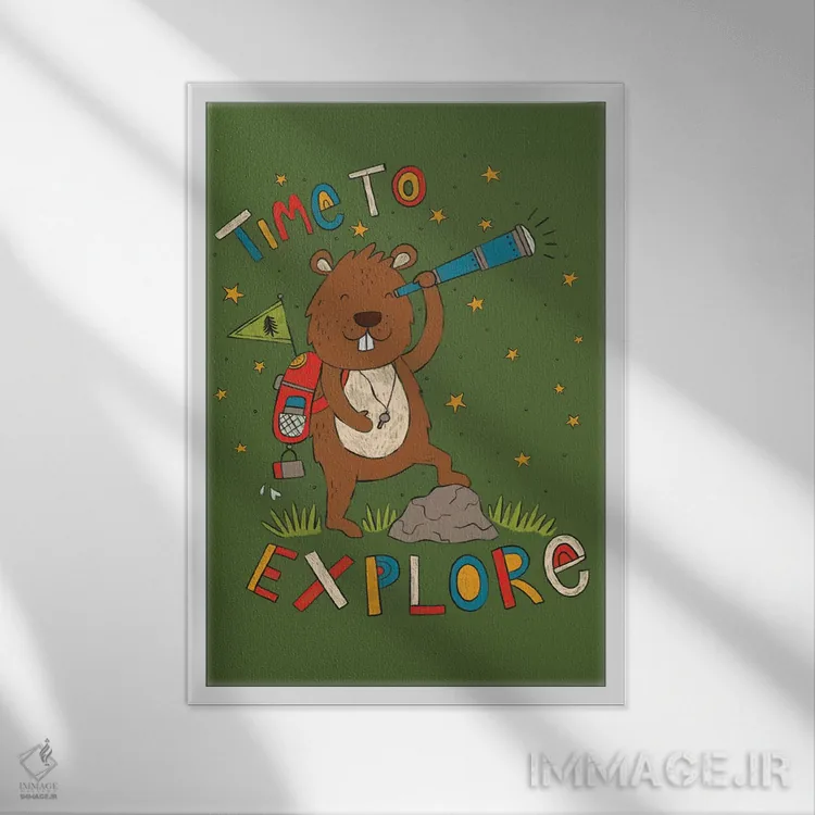 تابلو ماجراجویی بزرگ روزمره ۱ اثر لیزا بارلو - نمای قابدار سفید